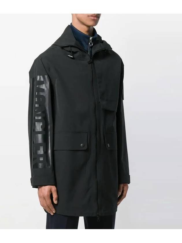 Chef Logo Sleeve Hooded Jacket Black - MONCLER - BALAAN 4