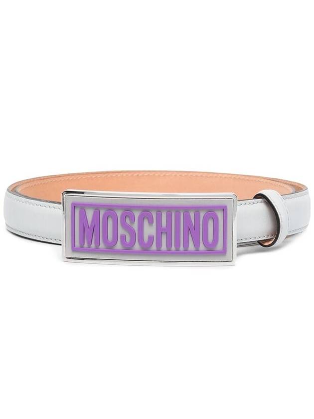 Moschino Belt With Enameled Buckle - MOSCHINO - BALAAN 1