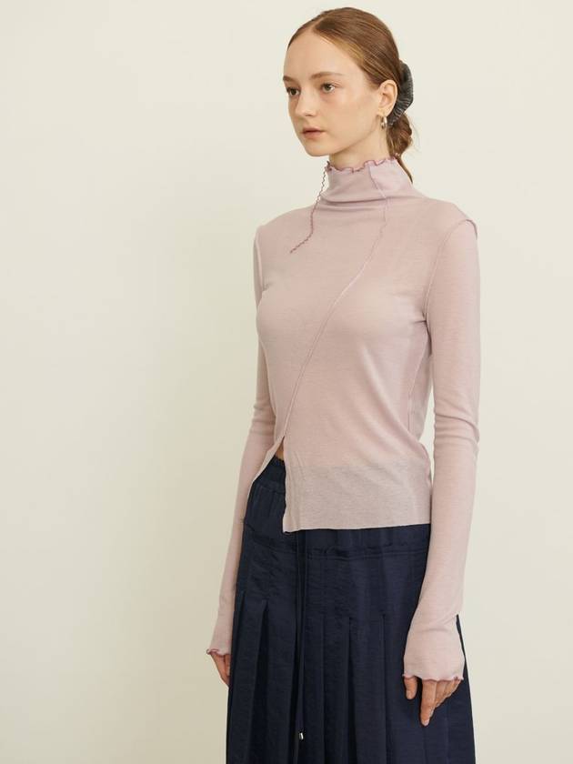 CURVED LINE MOCK NECK TOP LILAC - UNMUTE - BALAAN 2