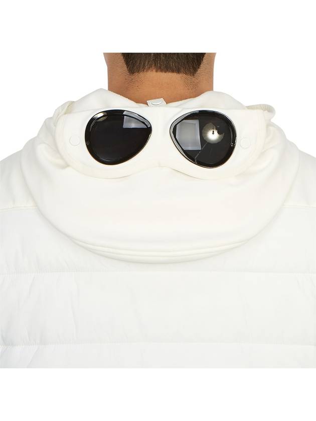 Shell R Mix Goggle Hooded Padded Vest White - CP COMPANY - BALAAN 10