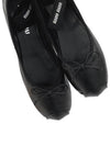 Women's Logo Leather Ballerinas Black - MIU MIU - BALAAN 8