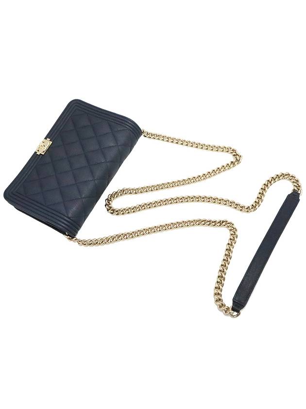 Chanel AP1117 Navy Caviar Boy WOC Gold Small Shoulder Bag 30s - CHANEL - BALAAN 5