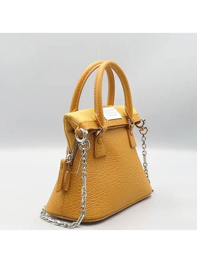 Maison Margiela S56WG0081 Mustard Leather 5AC Mini Micro Tote Bag Shoulder Strap 2WAY - MAISON MARGIELA - BALAAN 3