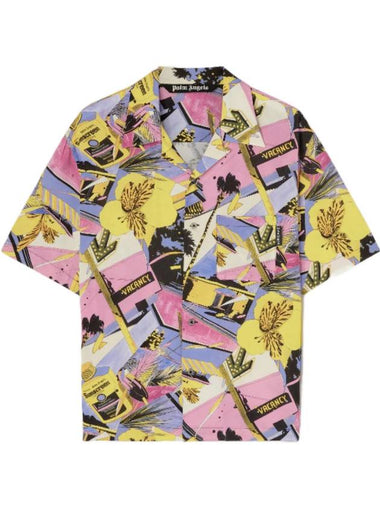 Men's Miami Mix Bowling Short Sleeve Shirt - PALM ANGELS - BALAAN 1