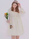 MET square neck shirring dress offwhite - METAPHER - BALAAN 3