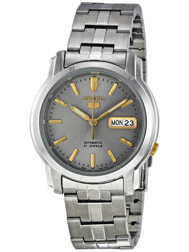 Seiko 5 Automatic Grey Dial Stainless Steel Men's Watch SNKK67 - SEIKO - BALAAN 1