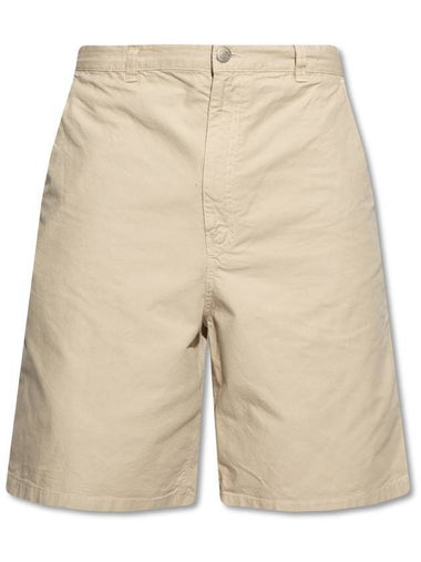 Men's Worker Fit Bermuda Shorts Beige - AMI - BALAAN 1