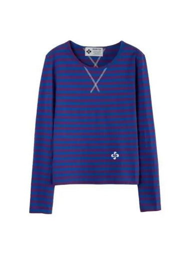 Striped long sleeve t shirt purple - HERETIC - BALAAN 1