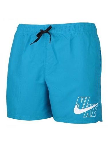 Men's 5'' Big Logo Swim Shorts Blue - NIKE - BALAAN 1