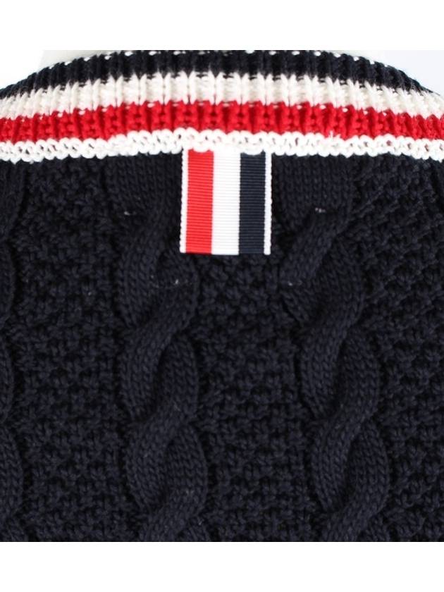 cable cardigan - THOM BROWNE - BALAAN 6