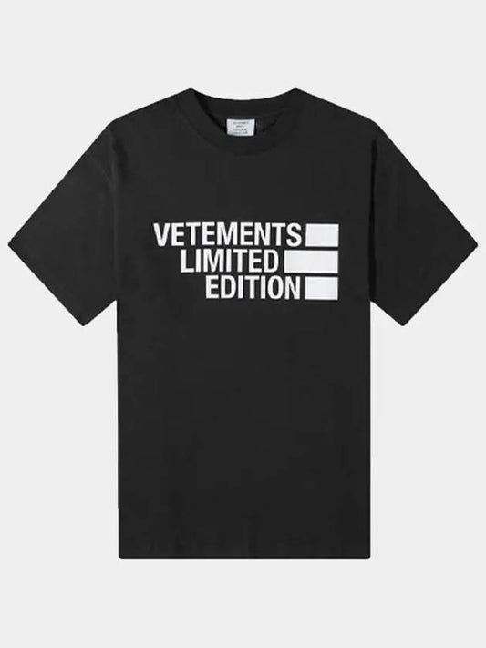 Big Logo Limited Edition Short Sleeve T-Shirt Black White - VETEMENTS - BALAAN 2