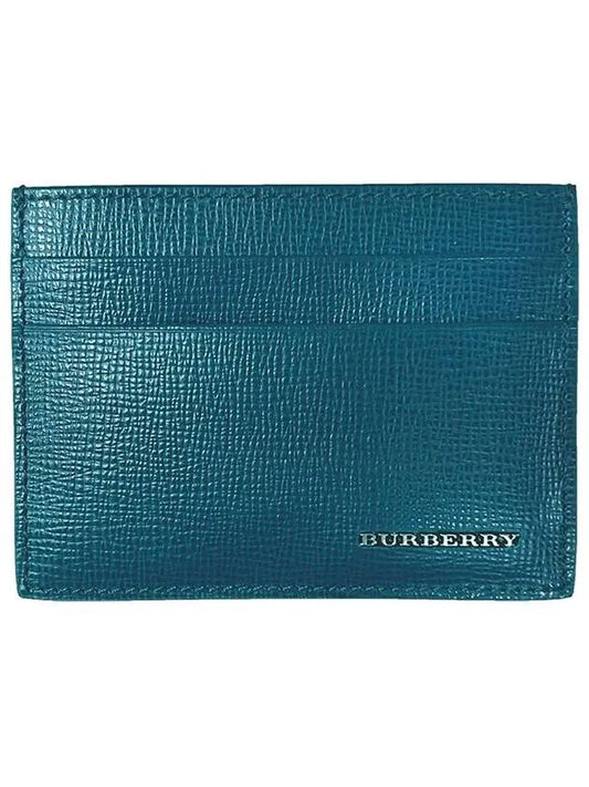 Sandon Metal Logo Two-tier Card Wallet Green - BURBERRY - BALAAN.