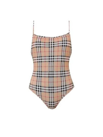 Women's Vintage Check One-Piece Swimsuit Beige - BURBERRY - BALAAN 2