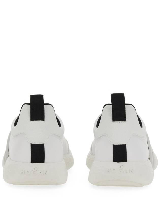 H Logo Side Rubber Grosgrain Low Top Sneakers White - HOGAN - BALAAN 3