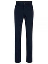 Slim Fit Stretch Cotton Satin Chino Straight Pants Navy - HUGO BOSS - BALAAN 2