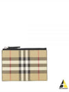 Vintage Check Leather Card Wallet Beige - BURBERRY - BALAAN 2