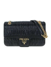 Nappa Goffre Flap Chain Shoulder Bag Black - PRADA - BALAAN 1