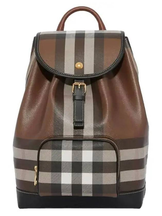 Leather Backpack Brown - BURBERRY - BALAAN 1