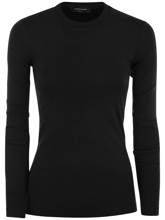 Long-sleeved T-shirt in jersey - FABIANA FILIPPI - BALAAN 1