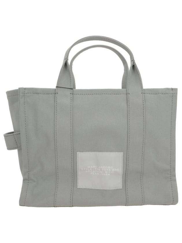 Logo Medium Canvas Tote Bag Grey - MARC JACOBS - BALAAN 4