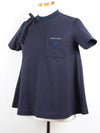 Ribbon short sleeve t shirt navy 38 55 - PRADA - BALAAN 3