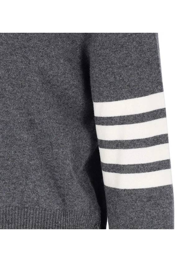 Diagonal Classic Cashmere Knit Top Grey - THOM BROWNE - BALAAN 5