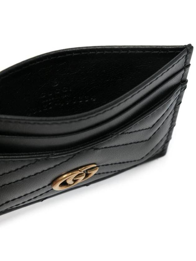 GG Marmont Matelasse 2 Tier Card Wallet Black - GUCCI - BALAAN 4