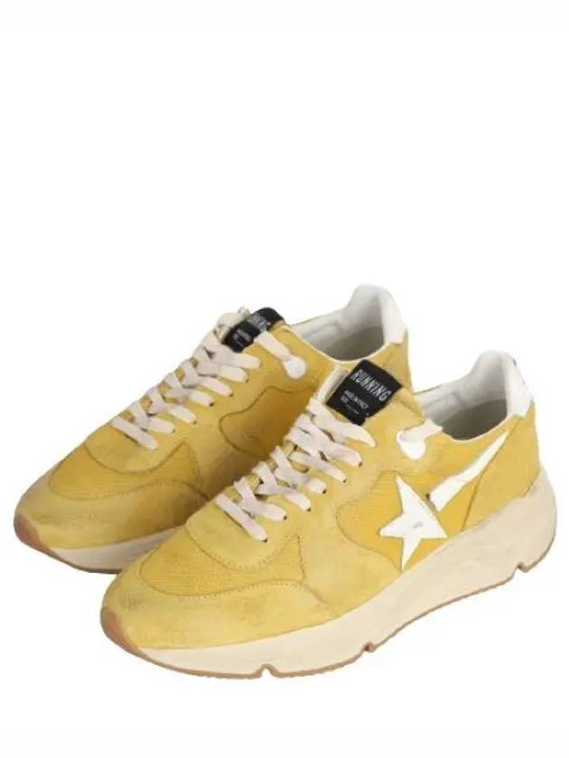 Running Sole White Leather Star Low Top Sneakers Yellow - GOLDEN GOOSE - BALAAN 2