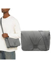 Goya Logo Plaque Nylon Messenger Bag Asphalt Grey - LOEWE - BALAAN 2