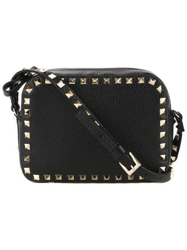 Women's Rockstud Cross Bag Black - VALENTINO - BALAAN 1