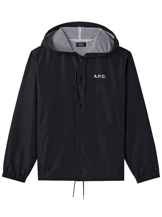 Greg Logo Print Windbreaker Navy - A.P.C. - BALAAN 2