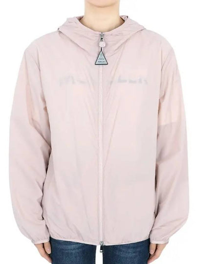 Fegeo Logo Patch Zip Up Hoodie Light Pink - MONCLER - BALAAN 2