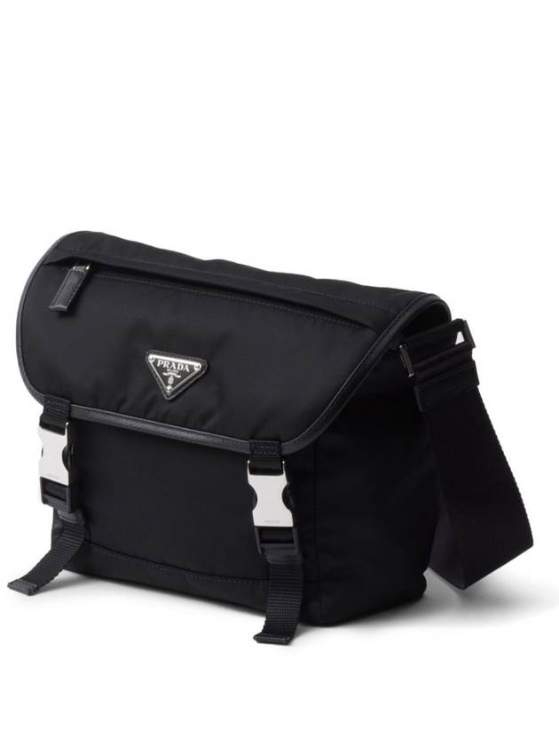 Triangle Logo Re-Nylon Cross Bag Black - PRADA - BALAAN 4