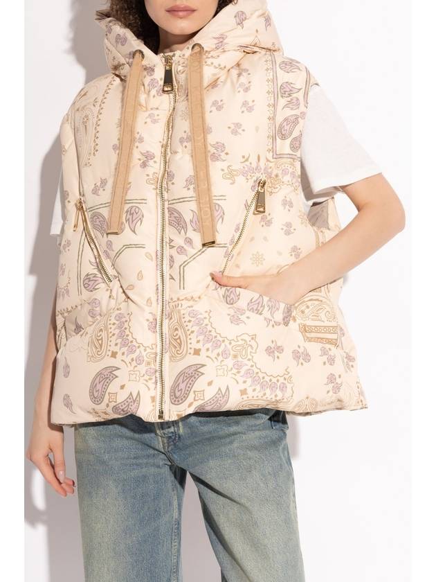 Khrisjoy Down Vest With Paisley Print, Women's, Cream - KHRISJOY - BALAAN 3