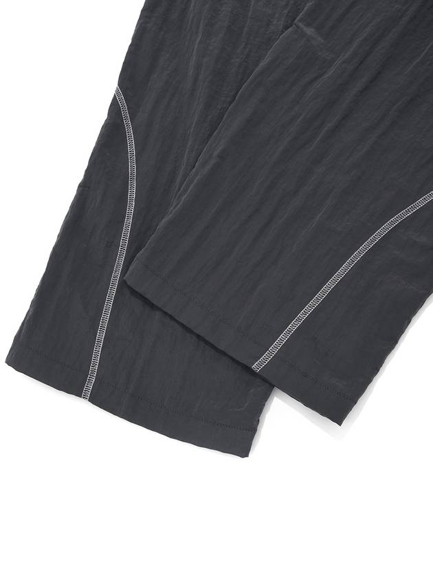 Connected PantsCharcoal Unisex Nylon Straight Pants Gray - PHOS333 - BALAAN 6