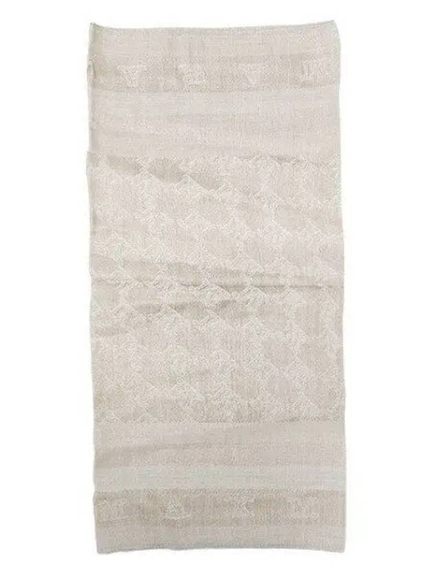 MESTRE Wool Silk Muffler Scarf Beige 2345460237600 00 271042 1127033 - MAX MARA - BALAAN 1