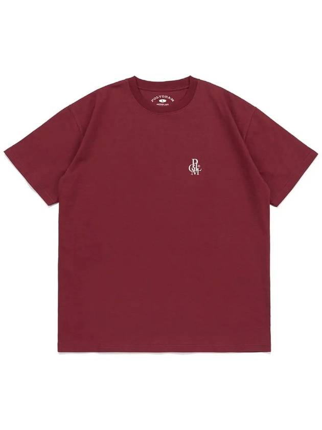 SYMBOL LOGO T SHIRTS BURGUNDY - POLYGRAM - BALAAN 3