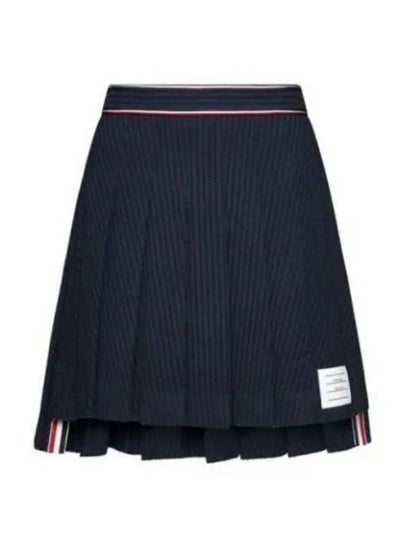 University Striped Mini Pleated Skirt Navy - THOM BROWNE - BALAAN 2