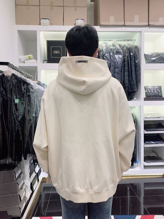 Logo Print Hoodie Cream - FEAR OF GOD ESSENTIALS - BALAAN 4