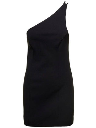 'Colorado' One Shoulder Mini Black Dress In Viscose Blend Woman Gauge81 - GAUGE81 - BALAAN 1