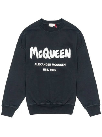 Women s Logo Sweatshirt Black 659975 QZAHR 520 - ALEXANDER MCQUEEN - BALAAN 1