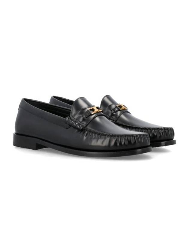 Luco Triomphe Polished Bull Loafers Black - CELINE - BALAAN 7