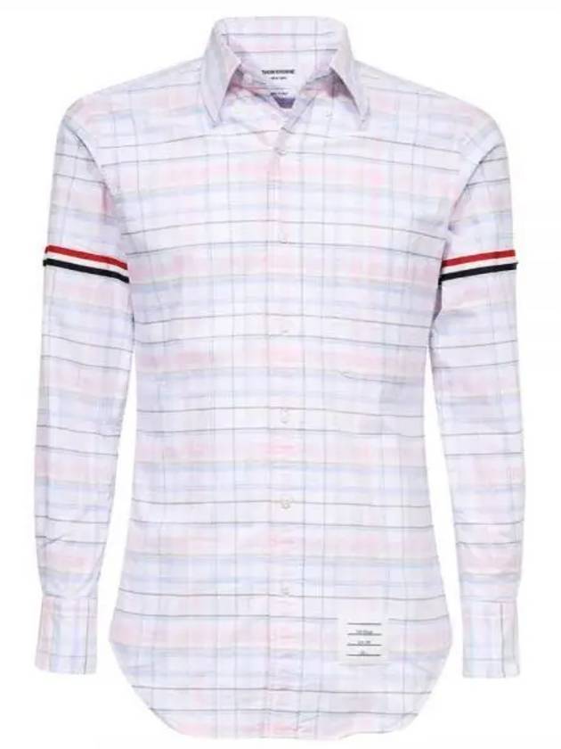 RWB Arm Banding Plaid Check Oxford Shirt MWL150A F0182 680 - THOM BROWNE - BALAAN 1