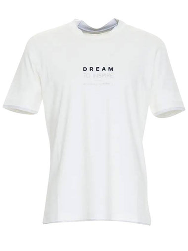 Logo Lettering Short Sleeve T-shirt  White - BRUNELLO CUCINELLI - BALAAN 1