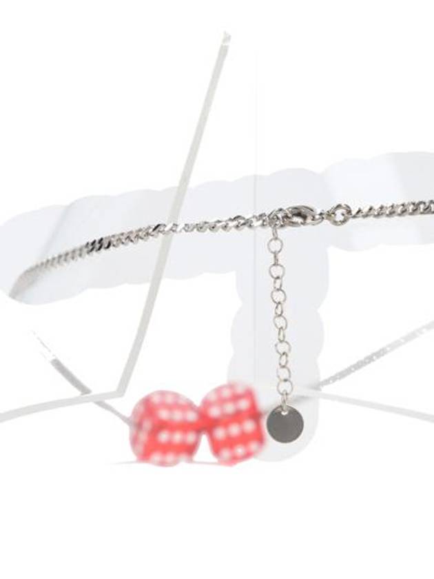 Dice Necklace Necklace Red Silver - MAISON MARGIELA - BALAAN 4