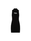 M-Onerva Logo Sleeveless Mini Dress Black - DIESEL - BALAAN 2