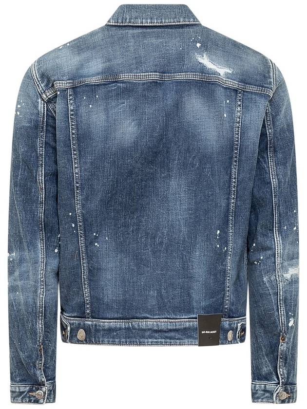 Stretch Dan Denim Jacket Blue - DSQUARED2 - BALAAN 3