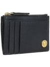 Medusa Logo Zipper Card Wallet Black - VERSACE - BALAAN.