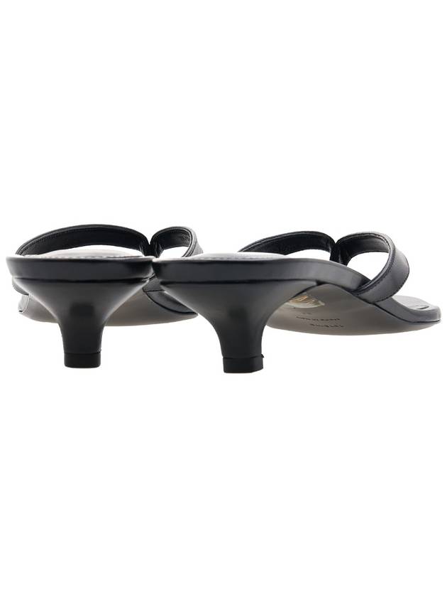 leather heel flip flops black - TOTEME - BALAAN 5