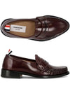 Pleated Leather Penny Loafers Burgundy - THOM BROWNE - BALAAN 2